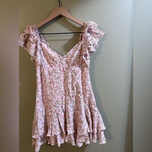 Altar'd State Pink Floral Mini Dress